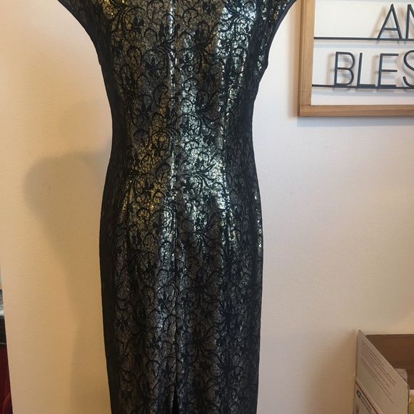 Formal Gold Sequence Maxi Dress - Picture 10 of 12